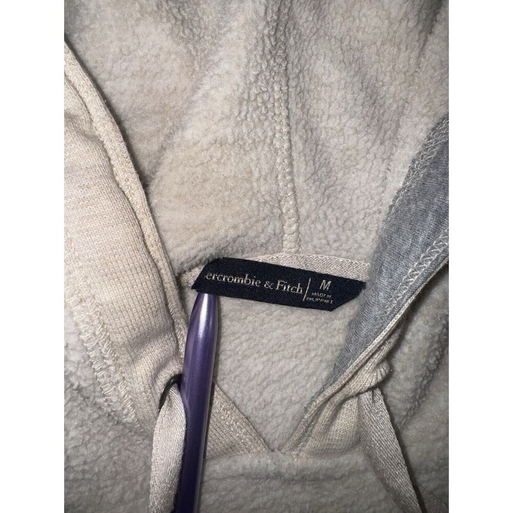 Abercrombie & Fitch Hoodie Women Medium Sherpa Fleece Pullover - Picture 6 of 7